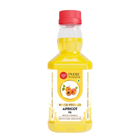 IndicWisdom Wood Pressed Apricot Oil 100 ml (Cold Pressed - Extracted on Wooden Churner)