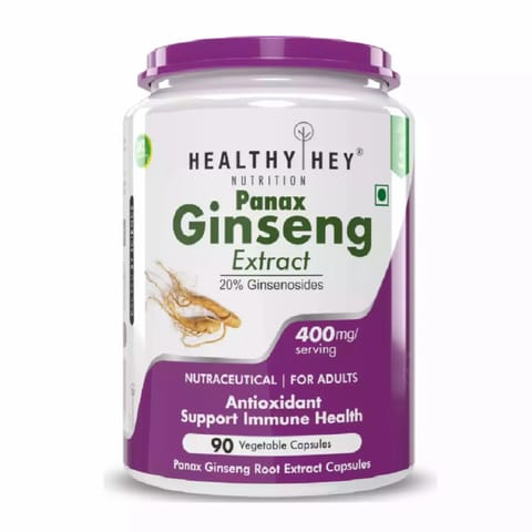 HealthyHey Nutrition Panax Ginseng (90 Vegetable Capsules)