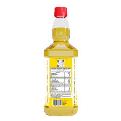 IndicWisdom Wood Pressed Groundnut oil 1 Liters (Cold Pressed - Extracted on Wooden Churner)