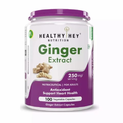 HealthyHey Nutrition Ginger Extract  Gingerols (100 Veg Capsules)