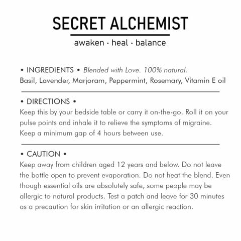 Secret Alchemist Soothe migraine relief roll on 10 ml