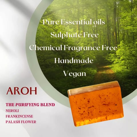 3000BC Therapeutics Neroli Essential Oil Sulphate Free AROH Bath Bar. 5 units of 100 gms  @