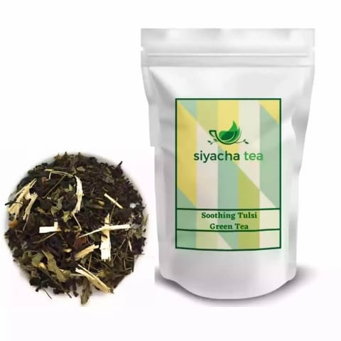 Siyacha Tea Tulsi Green Tea Herbal Blend 100g Make 50 Cups
