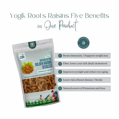 Yogik Roots Golden Raisins Seedless 200 gm