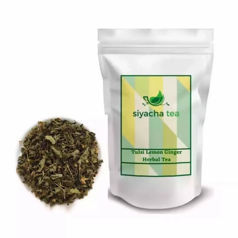 Siyacha Tea Green Tea Blended with Tulsi Lemon Ginger Chai 500g Makes 250 Cups