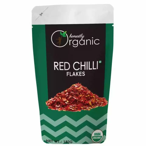 D Alive Honestly Organic Dried Red Chilli Flakes 150g Pack of 2