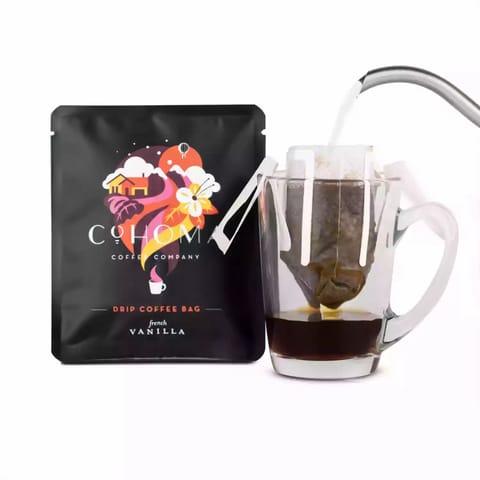 Cohoma Drip Coffee Bags French Vanilla Pack of 10 Bags