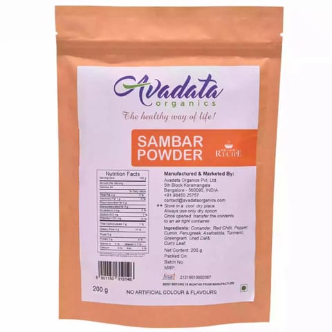 Avadata Organics Sambar Powder 500 g