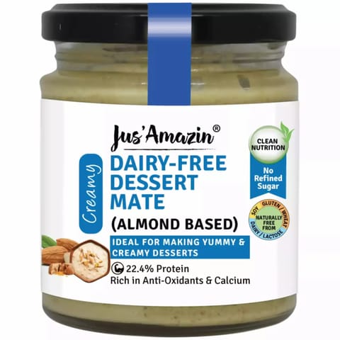 Jus Amazing Dairy Free Dessert Mate Almond Based 200g Sweetened with Jaggery