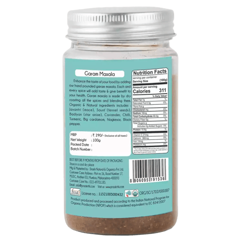 Praakritik Organic Garam Masala 100 gms