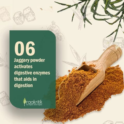 Praakritik Organic Jaggery Powder 1kg (500 gms each - Pack Of 2)