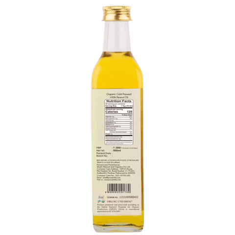 Praakritik Organic Cold Pressed Peanut Oil 500 ML