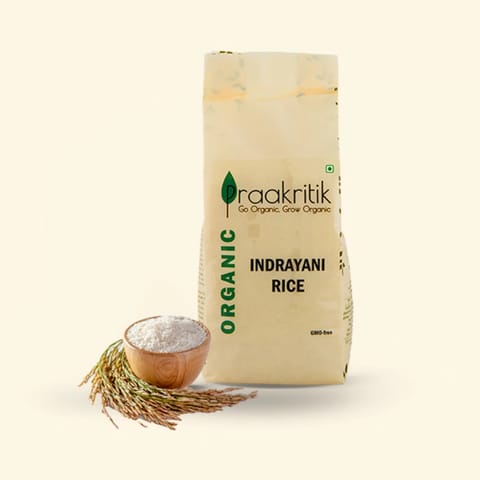 Praakritik Organic Indrayani Rice 3kg  (500 Grams each - Pack Of 6)