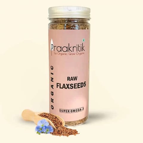 Praakritik Organic Raw Flaxseeds 200 Grams