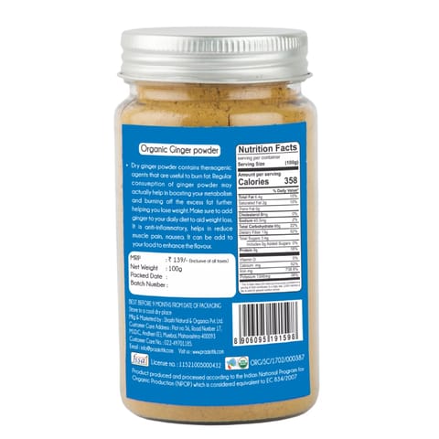 Praakritik Organic Ginger Powder 300 gms (100 gms each - Pack Of 3)