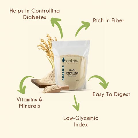 Praakritik Organic Khapli Wheat Atta 5 Kg
