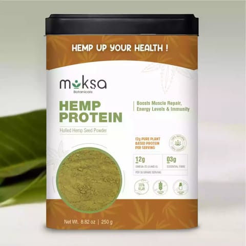 Moksa Hemp Protein Powder | Boosts Immunity | Natural and Vegan (250 gms)
