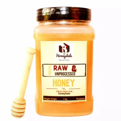 Honey Dale Raw Unprocessed Unpasteurized Unheated  Mustard  Honey  1 Kg