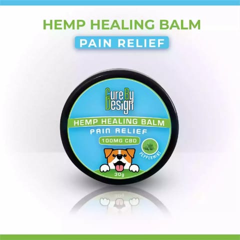 Cure By Design Healing Balm for Pets  Pain Relief 100mg CBD 30gm