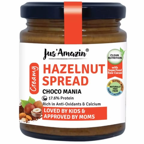 Jus Amazin Creamy Hazelnut Spread Choco Mania (200 gms)