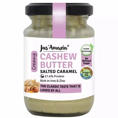 Jus Amazin Creamy Cashew Butter Salted Caramel 125g