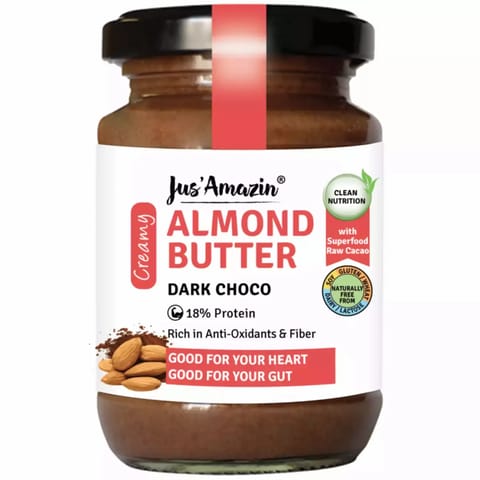 Jus Amazin Creamy Almond Butter Dark Choco 125g