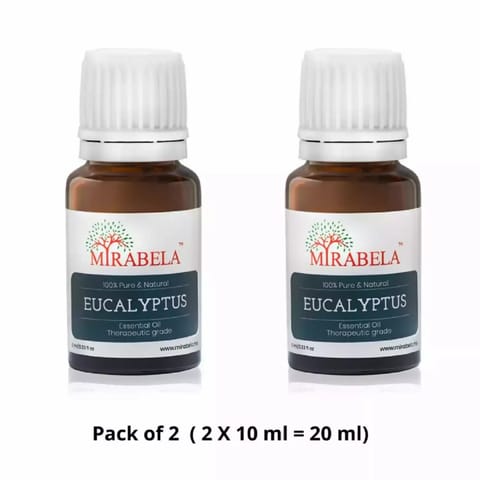 Mirabela Eucalyptus Essential Oil 20 ml (Pack of 2 - 2 X 10 ml
