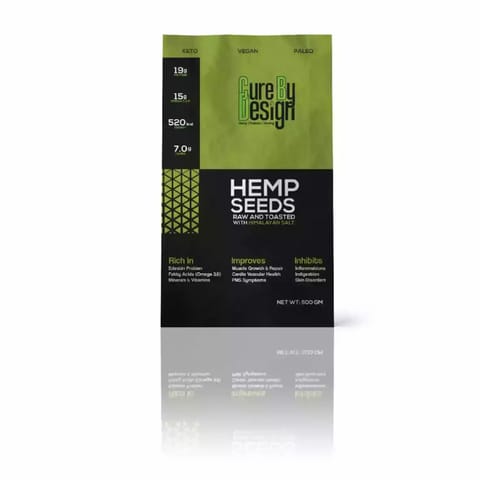 Cure By Design Hemp Seed Toasted with Pink salt  500gm