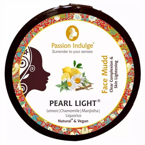 Passion Indulge Natural Pearl Light Face Mudd Pack for Glowing Skin and Spot Reduction - 250gm