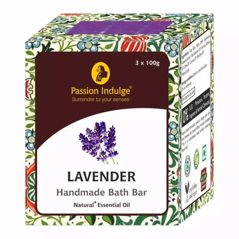 Lavender Handmade Bath Bar Soap 3 X 100 Gm (Pack of 3)