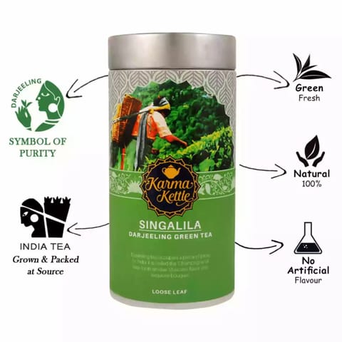 Karma Kettle Organic Singalila Darjeeling Green Tea 100 gm