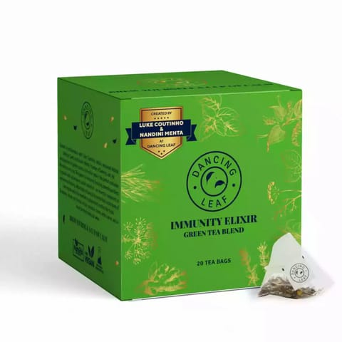 Dancing Leaf All Day Immunity Elixir Green Tea (20 Tea Bags)