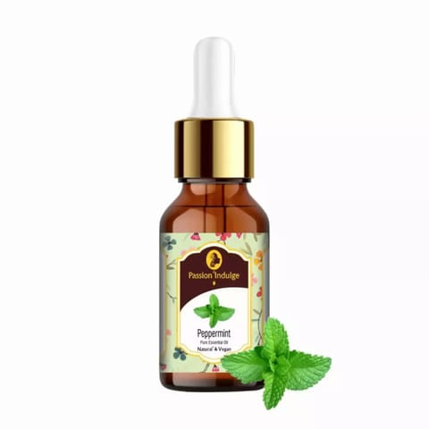 Passion Indulge Natural Peppermint Pure Essential Oil Reduces Redness, Irritation, Itchiness (10 ml)