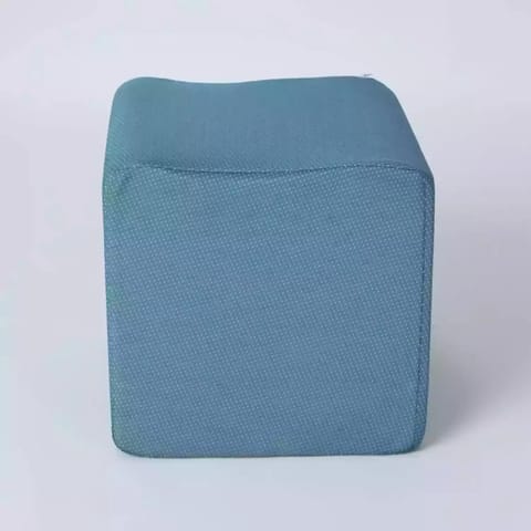 UrbanBed HR Foam Ottoman with Removable Cover Teal 16x15x16 Inches