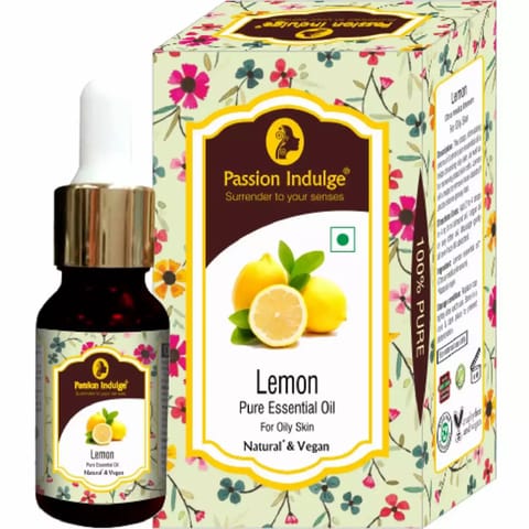 Passion Indulge Lemon Pure Essential Oil for Acne and Oily Skin 10ml