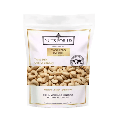 Nuts For Us Cashews Whole 500g