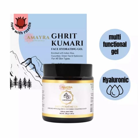 Amayra Naturals Ghritkumari Face Hydrating Gel Hyaluronic and Liquorice 100 gms