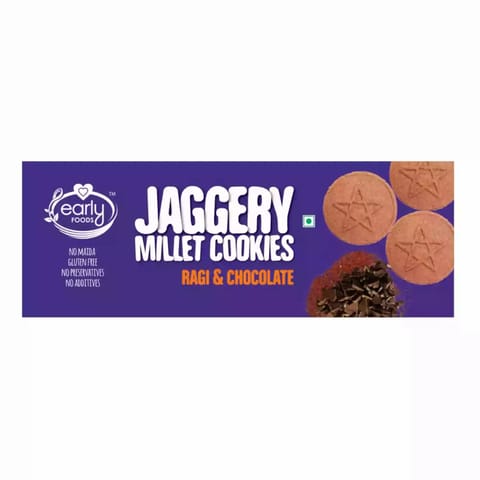 Early Foods and Pack of 6 Ragi and Choco Jaggery Cookies