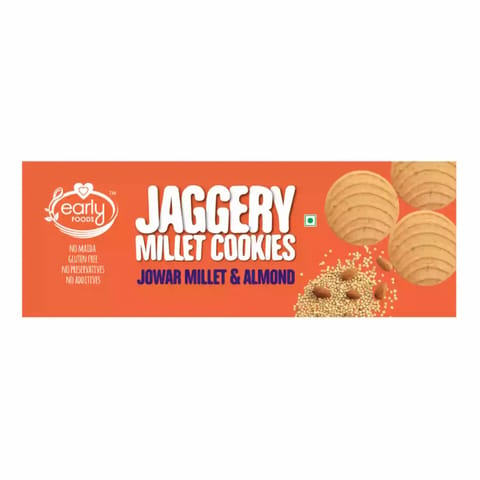 Early Foods and Pack of 6 Jowar Almond Jaggery Cookies