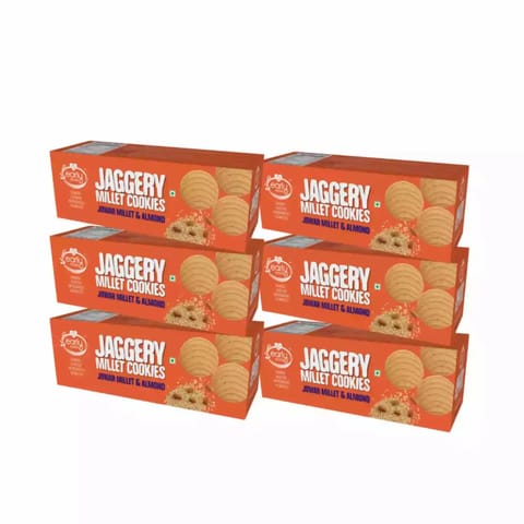 Early Foods and Pack of 6 Jowar Almond Jaggery Cookies