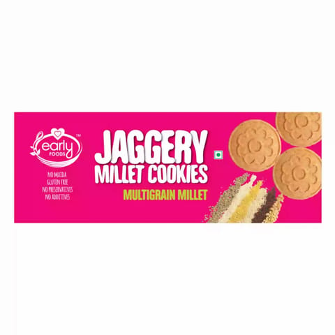 Early Foods and Pack of 6  Multigrain Millet Jaggery Cookies
