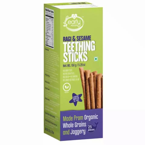 Early Foods and Pack of 3  Organic Millet Teething Sticks Healthy Snack Combo for Kids