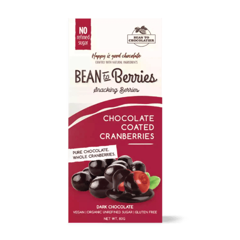 Bean To Berries Chocolate Coated Cranberry 80gms