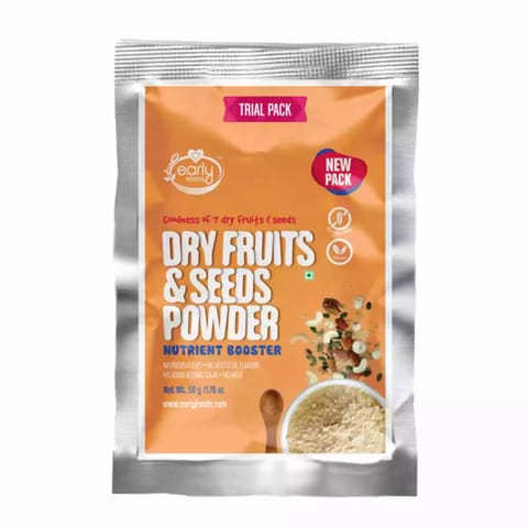 Early Foods and Trial Pack Dry Fruits and Seeds Powder for Kids  Blend of 7 Indian Super Foods 50g