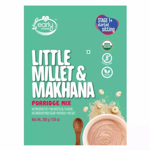 Early Foods and Organic Little Millet Makhana Porridge Mix 200g