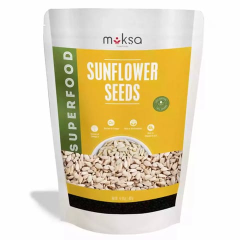 Moksa Organic Sunflower Seeds Protein and Fiber Rich Superfood 400 gm