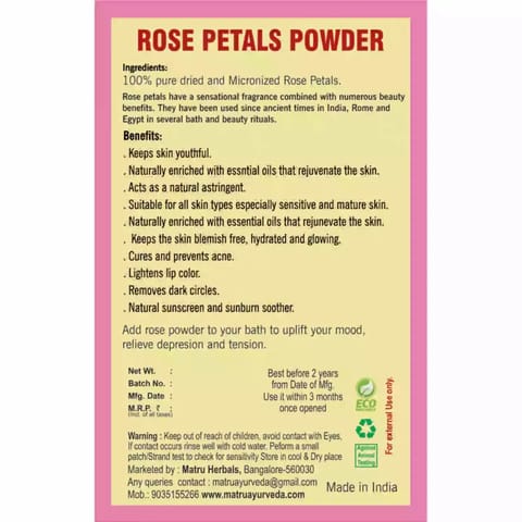 Matru Ayurveda Premium Pack of Hibiscus and Orange and Rose Powder 100 gm Each