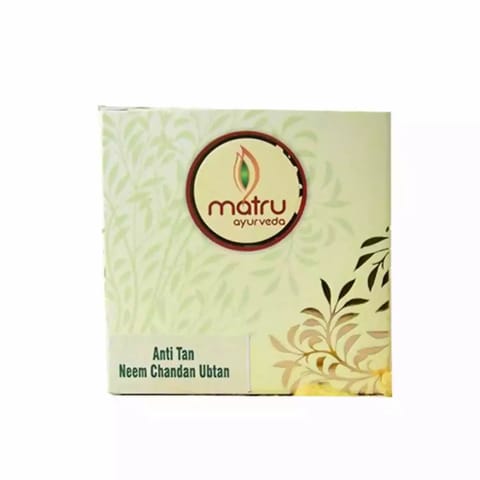 Matru Ayurveda Anti Tan Neem Chandan Ubtan for Skin Lightening and Tan Removal 90 gm