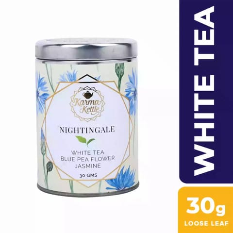 Karma Kettle Nightingale Silver Tips White Tea 30 gm loose leaf tea
