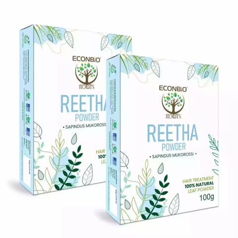 ECONBIO ROOTS Natural Reetha Powder For Hair Treatment 100g Pack of 2